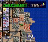 une photo d'Ã©cran de Sim City sur Nintendo Super Nes
